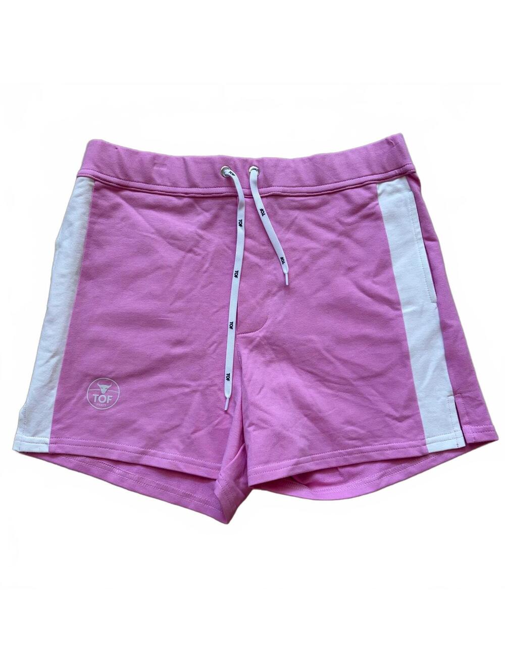 TOF Paris Shorts Tight Fit Athletic Stripe Pink Men's Size Medium